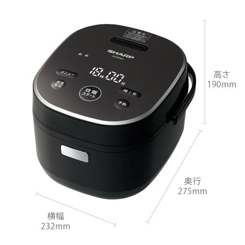 シャープ 炊飯器 KS-CF05B-B 3合 一人暮らし マイコン パン調理機能 ブラック 最後 画像