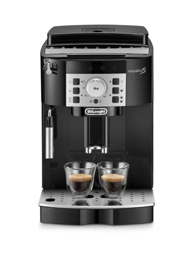 De'Longhi (デロンギ) 全自動コーヒーマシン マグニフィカS ECAM22112B コーヒーメーカー 全2メニュー カフェジャポーネ搭載 アイスコーヒー 豆から挽きたて 簡単お手入れ 手動ミルクフロッサー ブラック デロンギファミリー登録で3年保証 1枚目 画像