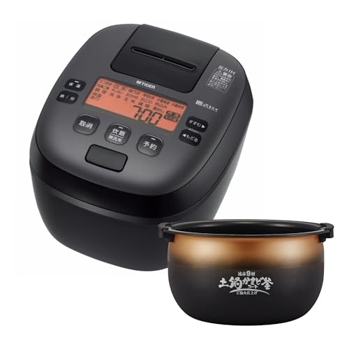 【WEB限定】タイガー魔法瓶 炊飯器 5合 圧力IH ご泡火炊き 日本製 遠赤9層土鍋かまどコート釜 粒立ち保温24時間 お手入れ簡単 食洗機 ブラック JPI-S10NK 1枚目 画像