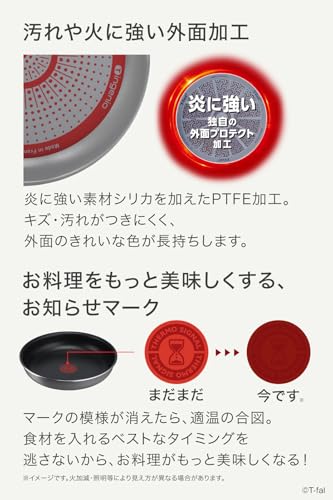 【オンライン限定】 ティファール 取っ手のとれる 鍋 フライパンセット 9点セット ガス火専用 PFOAなどの有害物質不使用 「インジニオ･ネオ フレーズグレー」 こびりつきにくさ長持ち グレー L16199 中間 画像