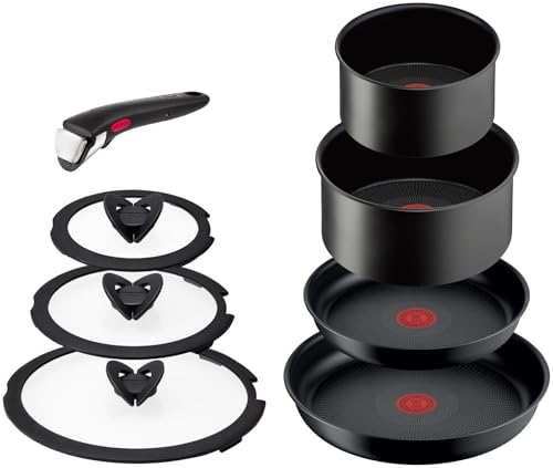 【オンライン限定】 ティファール 取っ手のとれる 鍋 フライパンセット 8点セット IH ガス火対応 PFOAなどの有害物質不使用 「インジニオ･ネオ チャコールグレー」 こびりつきにくさ長持ち ブラウン L77298 1枚目 画像