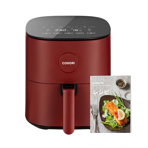 COSORI コソリ ノンフライヤー 4.7L 大容量 家庭用 電気 エアフライヤー 最高温230℃ コソリ 揚げ物 ポテト 惣菜 日本語レシピ付き タイマー 自動電源オフ レッド CAF-L501-RJP 1枚目 画像