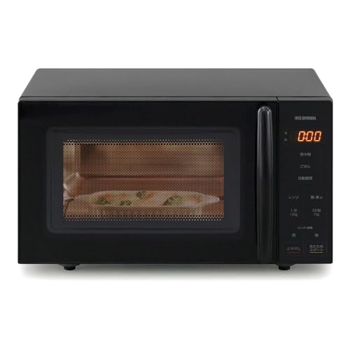 アイリスオーヤマ 電子レンジ 18L フラットテーブル 単機能 全国対応 ヘルツフリー 仕上がり調整 PMG-F188-B ブラック 1枚目 画像