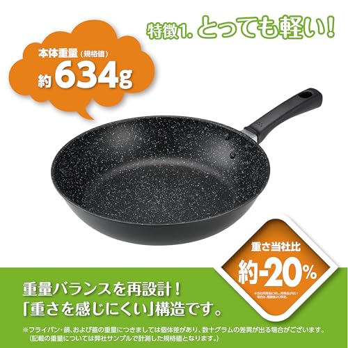 貝印 KAI 軽い 軽量 高熱効率 フライパン 28cm ガス火 IH対応 PFOA PFOS フリー KHS DW5630 中間 画像