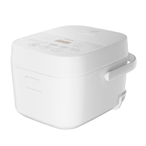 【Amazon.co.jp限定】[山善] 炊飯器 一人暮らし 5.5合 3種類炊き分け機能 マイコン式 低温調理 無洗米モード 保温 予約機能 ホワイト AMRC-10M(W) 1枚目 画像
