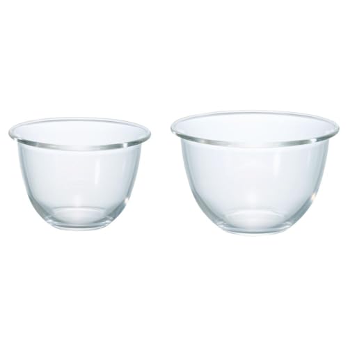 HARIO(ハリオ) 耐熱ガラス製 ボウル 2個セット 900mL/1500mL 電子レンジ オーブン 食洗機対応 透明 日本製 MXP-2506-2P 1枚目 画像
