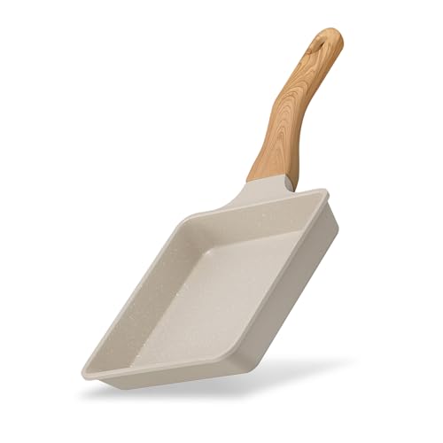 アイリスオーヤマ 玉子焼き 卵焼き フライパン IH・ガス火両用 ナチュかる エッグパン 軽量 食材がくっつきにくいフッ素コーティング 内側は上品なマーブル模様 SNS映え グレイッシュモカ NTL-EGMO 1枚目 画像