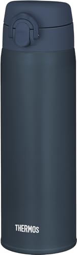 【Amazon.co.jp 限定】サーモス 水筒 真空断熱ケータイマグ 500ml ダークネイビー 飲み口外せてお手入れ簡単 超軽量コンパクトタイプ ワンタッチオープン ステンレス ボトル 保温保冷 JOF-500 DNVY 1枚目 画像