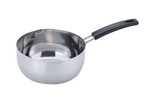 カクセー 四季彩 IH対応 ステンレス製 深型雪平鍋 20cm 注ぎ口 目盛り付き FSC-12 1枚目 画像