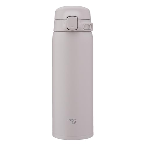 象印 水筒 480ml 【洗いやすく進化】 食洗機対応 シームレスせん 洗う点数2点のみ 軽量&コンパクト 保冷・保温 ワンタッチマグ ソフトグレージュ SU-BA48-HM 1枚目 画像