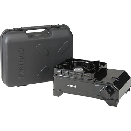 イワタニ Iwatani 岩谷 カセットフー タフまるジュニア ブラック ケース付き カセットコンロ バーベキューコンロ ガス キャンプ アウトドア BBQコンロ 日本製 CB-ODX-JR-BK 1枚目 画像