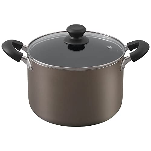 アイリスオーヤマ 鍋 22cm 深型 ガス火/IH対応 蓋付き ダイヤモンドコート 長持ち こびりつきにくい お手入れ簡単 DIS-P22D ブラウン 1枚目 画像