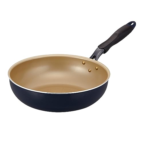 エバークック 炒め鍋 深型 28㎝ オール熱源対応(IH対応) 【500日保証】 こげつきにくいフライパン PFOA PFOS フリー ネイビー ドウシシャ 1枚目 画像