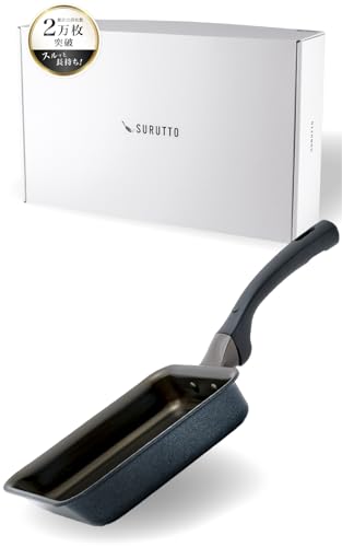 【スルッと 長持ち 】 SURUTTO フライパン たまごやき IH ガス対応 こびりつきにくい 洗いやすい 均一に火が通る 軽量 PFOA 有害物質不使用 内面フッ素コーティング 外面セラミックコーティング 玉子焼き 取っ手つき 卵焼き 15 × 18cm スルット HDEGG【フライパン探すの、やめません?】 1枚目 画像