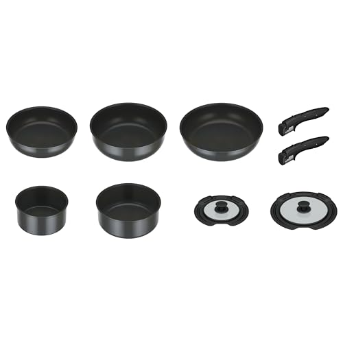 【Amazon.co.jp 限定】サーモス デュラブルシリーズ 取っ手のとれるフライパン9点セットDA IH対応 グレー KSD-9A GY 最後 画像