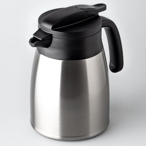 アトラス 保冷ポット 保温ポット 1.1L 圧抜き弁あり 超軽量 節電 省エネ 広口 卓上ポット ステンレスポット 魔法瓶 保温 保冷 真空断熱二重構造 コンパクト 洗いやすい シルバー AVTP-1100SV 1枚目 画像