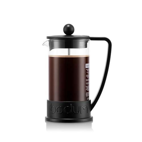 BODUM ボダム コーヒーメーカー コーヒープレス BRAZIL ブラジル フレンチプレス コーヒーメーカー 350ml ブラック ステンレスフィルター ガラスビーカー 浸漬式 コーヒー 【正規品】 10948-01 1枚目 画像