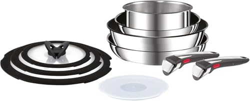 【オンライン限定】ティファール 取っ手のとれる 鍋 フライパンセット 10点セット IH ガス火対応 専用取っ手2本付き PFOAなどの有害物質不使用 「インジニオ・ネオ IHステンレス ブリエ・アンリミテッド」 こびりつきにくさ長持ち ステンレス L97093 1枚目 画像