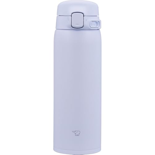 【Amazon.co.jp限定】 象印 水筒 480ml 食洗機対応 シームレスせん 洗う点数2点のみ 軽量&コンパクト 保冷・保温 ワンタッチマグ アイシーパープル SU-BA48AM-VM 1枚目 画像