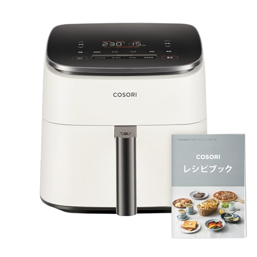 COSORI ノンフライヤー 6L大容量 家庭用 エアフライヤー DCモーター 高速 最高温230℃ タイマーair fryer 発酵 コソリ 揚げ物 ポテト 専用レシピ付き ホワイト CAF-DC601-WJP 1枚目 画像