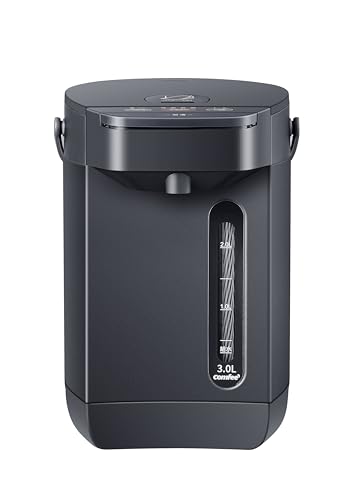 COMFEE' 電気ポット 電動お湯ポット 3L マイコン 保温温度調整 安全ロック 湯量選択 機能 省エネ インディゴグレー 1枚目 画像