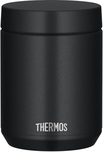 【食洗機対応モデル】 サーモス 真空断熱スープジャー 500ml ブラック 全パーツ食洗機OK 保温保冷 お手入れ簡単 口当たりがやさしい丸口設計 スタンダードモデル JED-500 BK 1枚目 画像