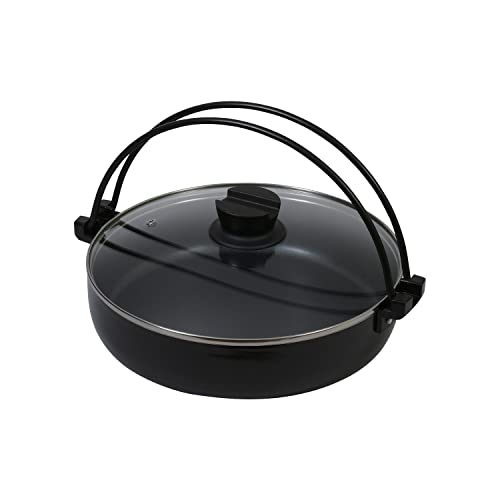 パール金属 鍋 すきやき鍋 28cm ガラス蓋付 ふっ素加工 IH対応 おうち御膳 HB-5858 1枚目 画像