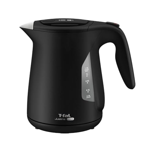 ティファール 電気ケトル 1.2L 大容量 転倒お湯もれロック 「ジャスティン ロック ブラック」 省スチーム設計 KO5908JPA 1枚目 画像