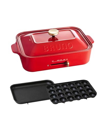 BRUNO コンパクトホットプレート レッド BOE021-RD 1枚目 画像