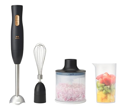 BRUNO ブルーノ マルチスティックブレンダー 1台5役 (混ぜる つぶす 刻む 砕く 泡立てる) ハンドミキサー ハンドブレンダー ブレンダー フードミキサー フードプロセッサー 氷も砕ける 氷対応 ブラック 黒 BOE140-CBK 1枚目 画像