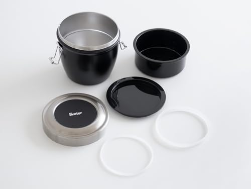 スケーター(Skater) 保温弁当箱 丼型 2段 800ml 大容量 男性 ステンレス ランチジャー 保温保冷 真空断熱構造 ブラック STLBD8AG-A 中間 画像