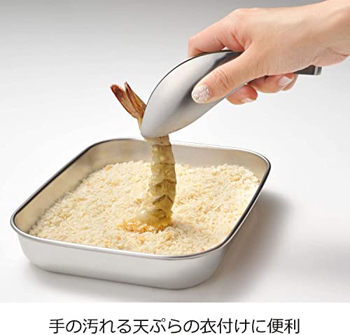 オークス レイエ Leye 【日本製　正規品】トリワケ トング （ゆびさきトング） 化粧箱仕様 継ぎ目のない ステンレス 一体型 指先の延長の様に使える しっかり掴める TM1361 中間 画像