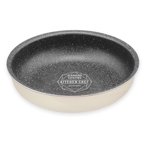 アイリスオーヤマ フライパン 20cm IH&ガス火対応 ダイヤモンドコートパン 耐摩耗性試験50万回クリア 取っ手の取れるフライパン お手入れ簡単 アイボリー DCI-T20F 1枚目 画像