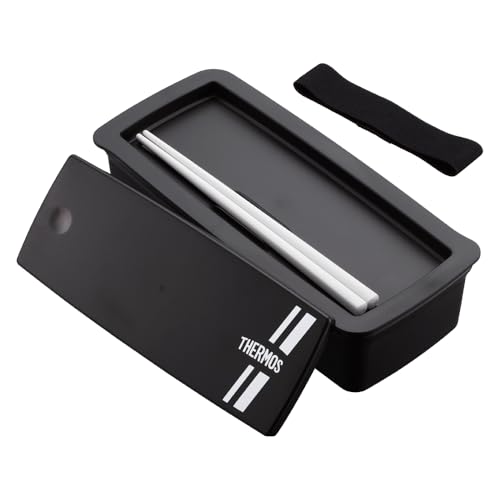 サーモス 弁当箱 フレッシュランチボックス ハシ付き 700ml ブラックシルバー DJS-701 BKSL 最後 画像