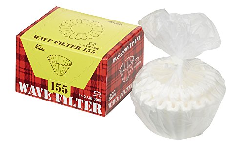カリタ(Kalita) コーヒーフィルター ウェーブシリーズ ホワイト 1~2人用 50枚入り×2個セット KWF-155#22211 中間 画像