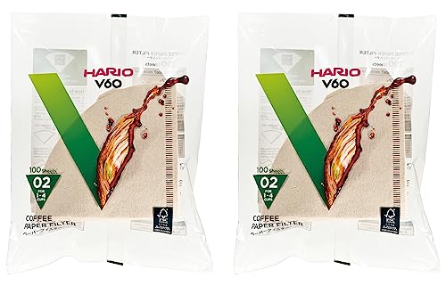 HARIO(ハリオ) V60用 ペーパーフィルター 02M 1~4杯用 200枚入り みさらし VCF-02-100M 1枚目 画像
