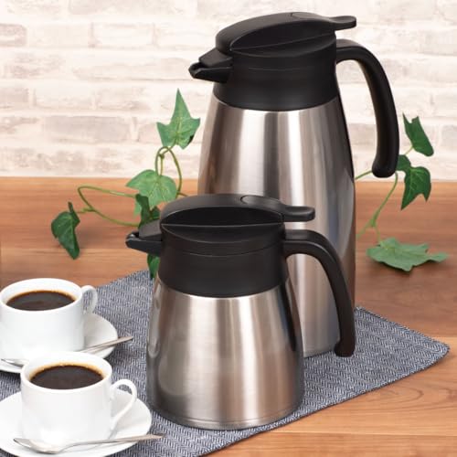 アトラス 保冷ポット 保温ポット 1.6L 圧抜き弁あり 超軽量 節電 省エネ 広口 卓上ポット ステンレスポット 魔法瓶 保温 保冷 真空断熱二重構造 コンパクト 洗いやすい シルバー AVTP-1600SV 中間 画像