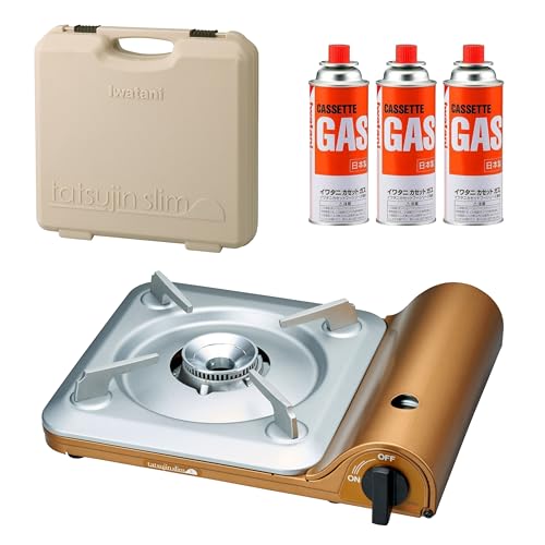 【セット買い】イワタニ Iwatani 岩谷 カセットガス 達人スリムV CB-TS-5 + 達人スリム専用ケース CB-TSL-CASE + カセットガス CB缶 3P セット 1枚目 画像