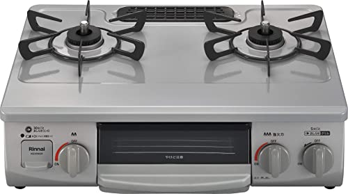 リンナイ ガステーブル ガスコンロ プロパンガスLPG用 幅約56cm 片面焼きグリル 右強火力 KG35NGRR/LP スカイグレー 1枚目 画像