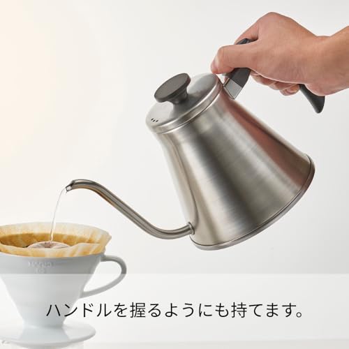 HARIO(ハリオ) V60ドリップケトル・フィット ガス火・IH対応 実用800ml シルバー 日本製 プレゼント ギフト 贈り物 VKF-120-HSV 中間 画像