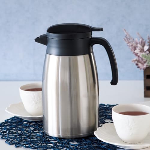 アトラス 保冷ポット 保温ポット 1.6L 圧抜き弁あり 超軽量 節電 省エネ 広口 卓上ポット ステンレスポット 魔法瓶 保温 保冷 真空断熱二重構造 コンパクト 洗いやすい シルバー AVTP-1600SV 最後 画像