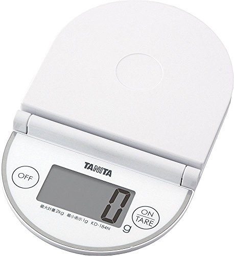 タニタ クッキングスケール キッチン はかり 折りたたみ デジタル 2kg 1g単位 KD-184N WH 1枚目 画像