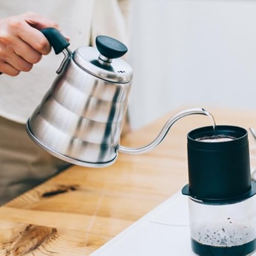 HARIO(ハリオ) V60 ドリップケトル・ヴォ―ノ 実用容量500mL 直火OK IH非対応 ヘアラインシルバー プレゼント ギフト 贈り物 VKBR-70-HSV 中間 画像