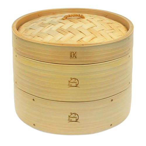 【料理研究家監修】深型 手作り 竹セイロ セイロ専用用紙50枚付 本体2個・蓋１個セット 蒸篭 業務用 家庭用 せいろ蒸し器 ((竹セイロ直径約18cm) 1枚目 画像