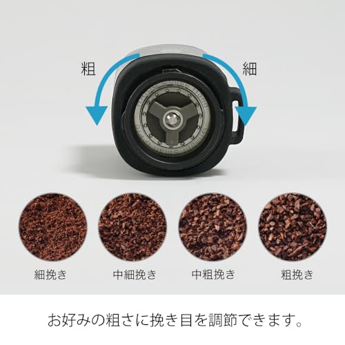 HARIO(ハリオ) コーヒーミル・スマートG PRO コーヒー豆24g 透明ブラック ステンレス刃 分解可能 コンパクト MSGS-2-B 最後 画像