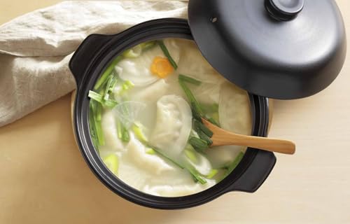 イシガキ IH & 直火 対応 吹きこぼれにくい 土鍋 モダン 9号(4~5人用) 4377 中間 画像