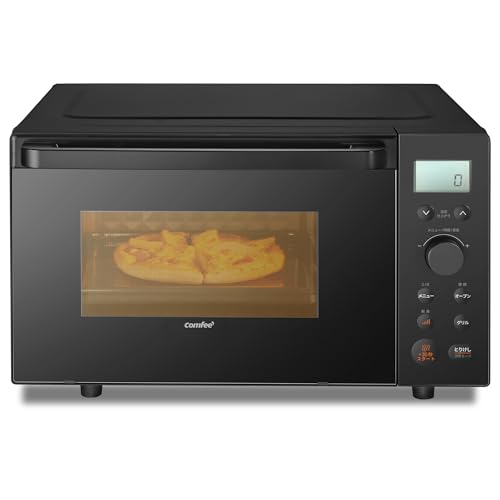 コンフィー(COMFEE') オーブンレンジ 18L フラットテーブル 縦開き 自動メニュー18種類 全国対応 電子レンジ オーブン機能付き~250℃温度調整 角皿式スチーム レンジ出力650W／500W トースト・グリル・解凍・発酵機能・予熱対応 消音モード 角皿付き チャイルドロック【メーカー保証2年】 CF-EA181-BK ブラック 一人暮らし 二人暮らし 家族用 1枚目 画像