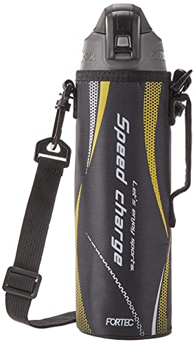 和平フレイズ 水筒 直飲み ステンレスボトル 1L ブラック 真空断熱ボトル 保冷専用 子供 小学生 男の子 女の子 カバー付き RH-1558 1枚目 画像