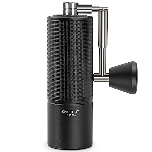 TIMEMORE コーヒーミル 手動 タイムモア C3S PRO 金属製 手挽き コーヒー ミル 折り畳み式ハンドル ステンレス臼 段階粗さ調整可能 省力性 持ち運びやすい - NEW C3S PRO, ブラック 1枚目 画像