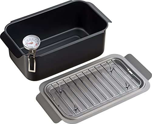 和平フレイズ アミ 温度計付 小さい 揚げ鍋 IH対応 ガス 天ぷら鍋 お弁当 少量 四角い ポコフリット RB-2701 1枚目 画像